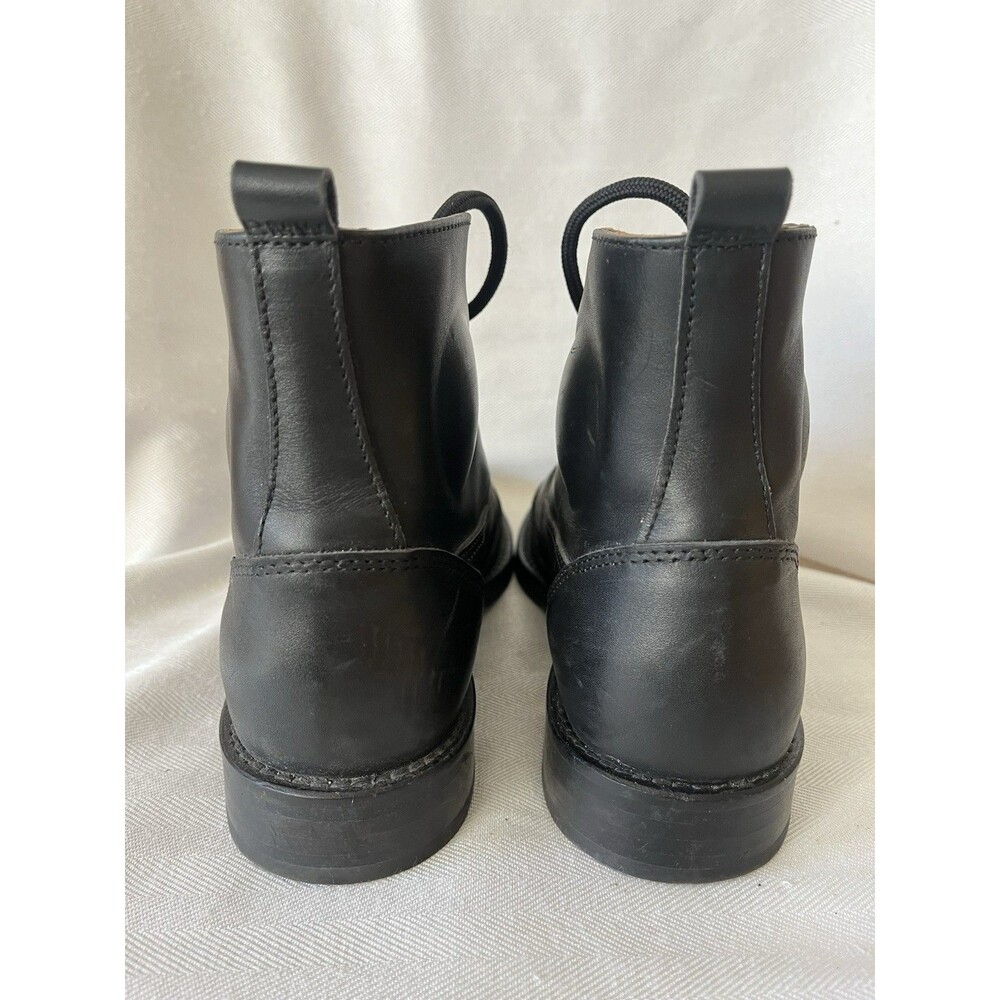 BMW Black Leather Lace Up Ankle Moto Riding Boot W/ Ankle Protector Women SZ 6 - Picture 5 of 11